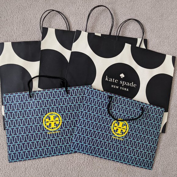 5 Gift Shopping Paper Bag Kate Spade Tory Burch - Picture 1 of 4